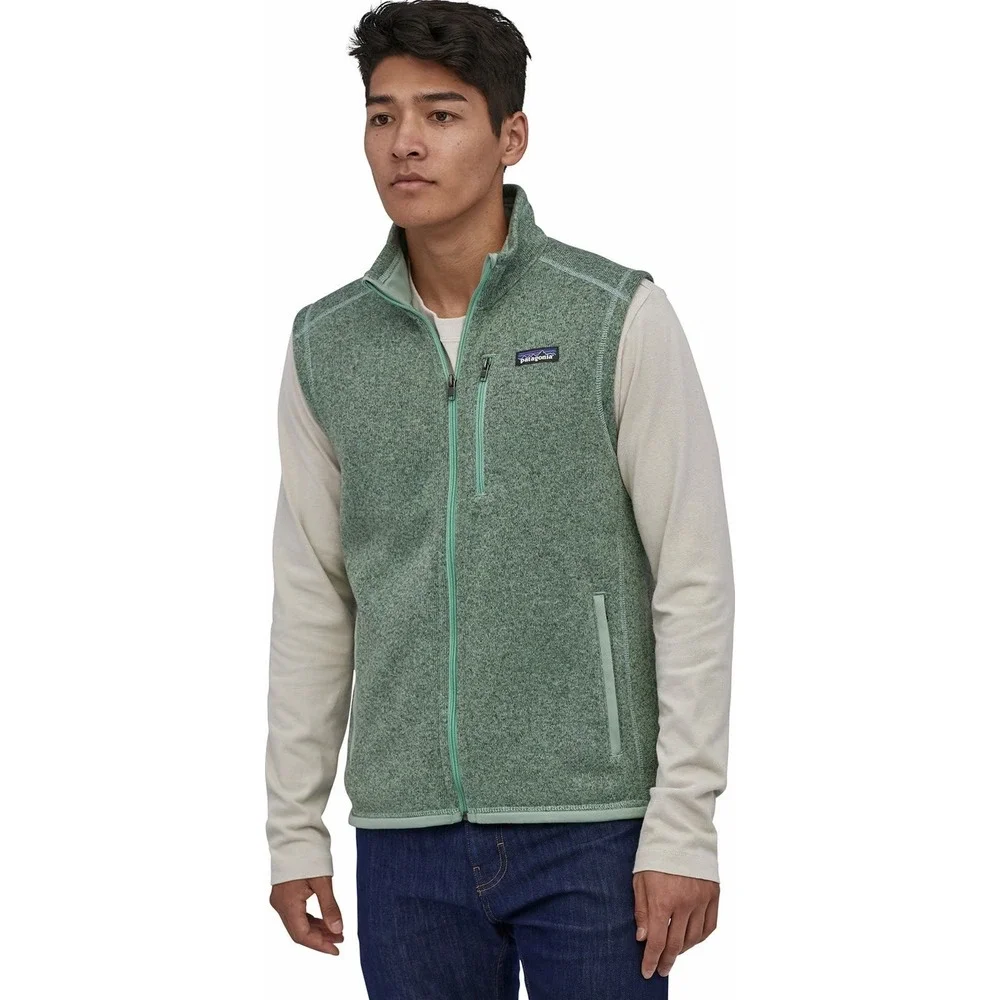 Patagonia Better Sweater Vest Men's XL Green Fleece Full Zip Collared Pockets
